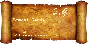Somosi Gerda névjegykártya